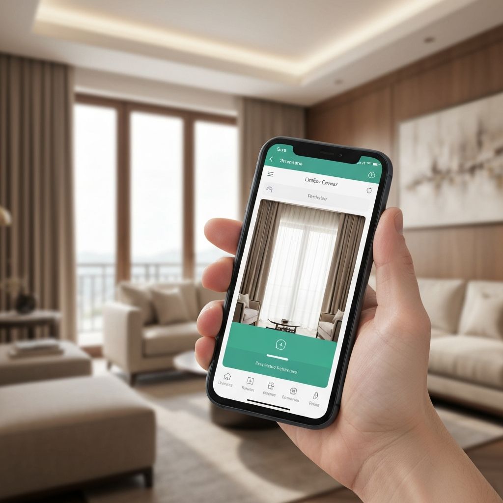 تطبيق جوال للتحكم بالستائر الذكية عن بعد