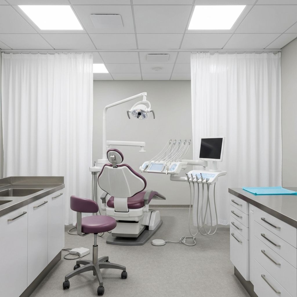 ستائر مقاومة للحريق لعيادة أسنان حديثة