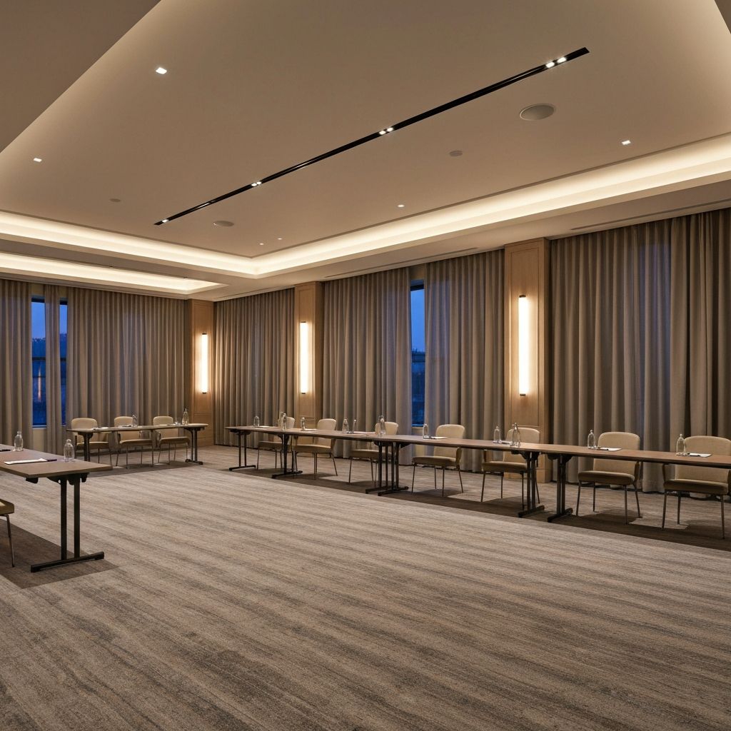 ستائر Somfy لقاعة مؤتمرات فندق فاخر